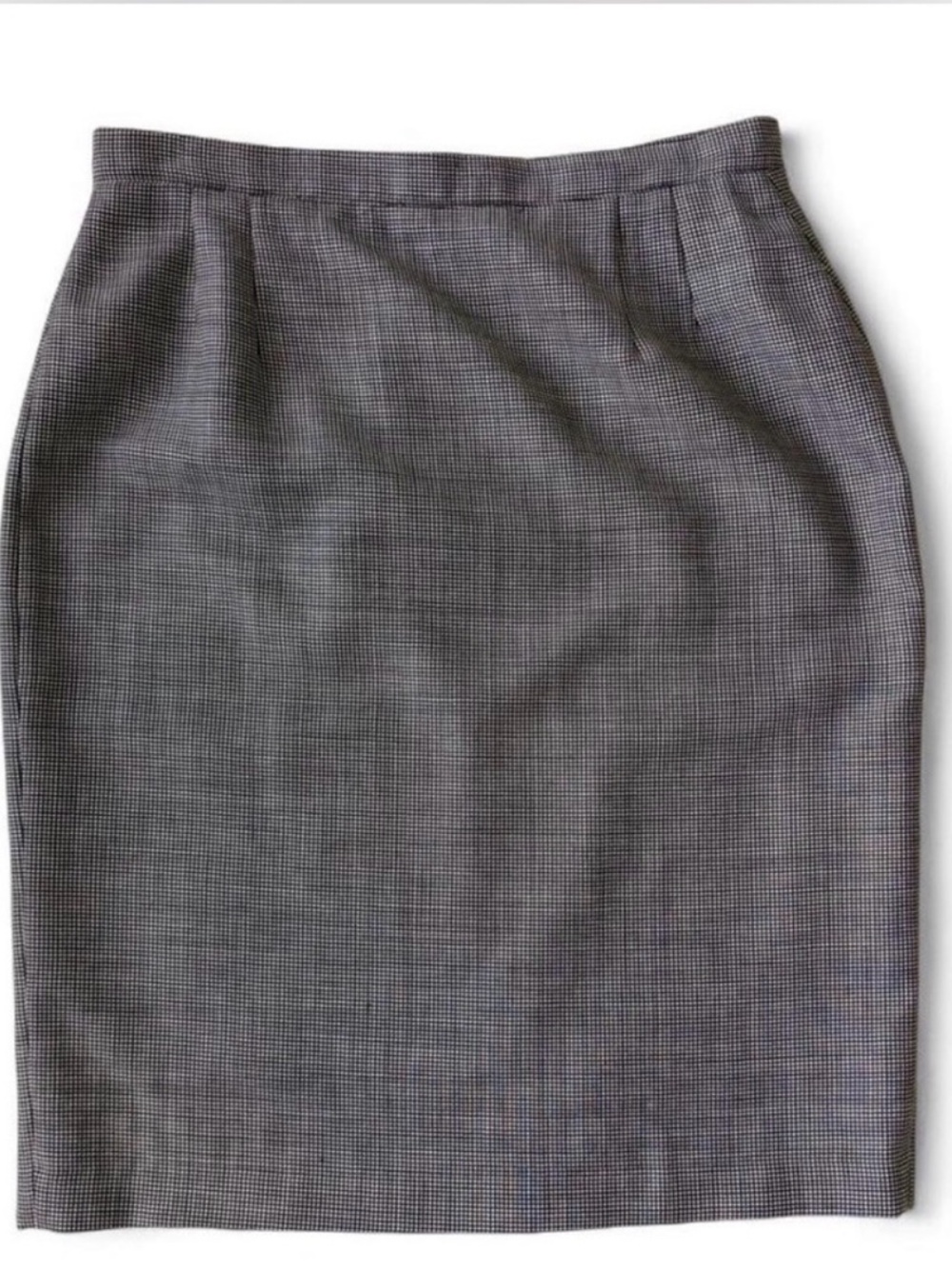 Giorgio Armani Grey Houndstooth Pencil Skirt